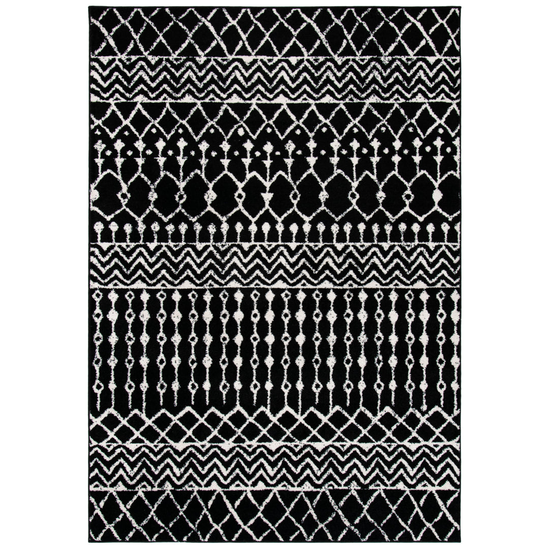 SAFAVIEH Tulum Collection TUL270Z Black / Ivory Rug Image 10