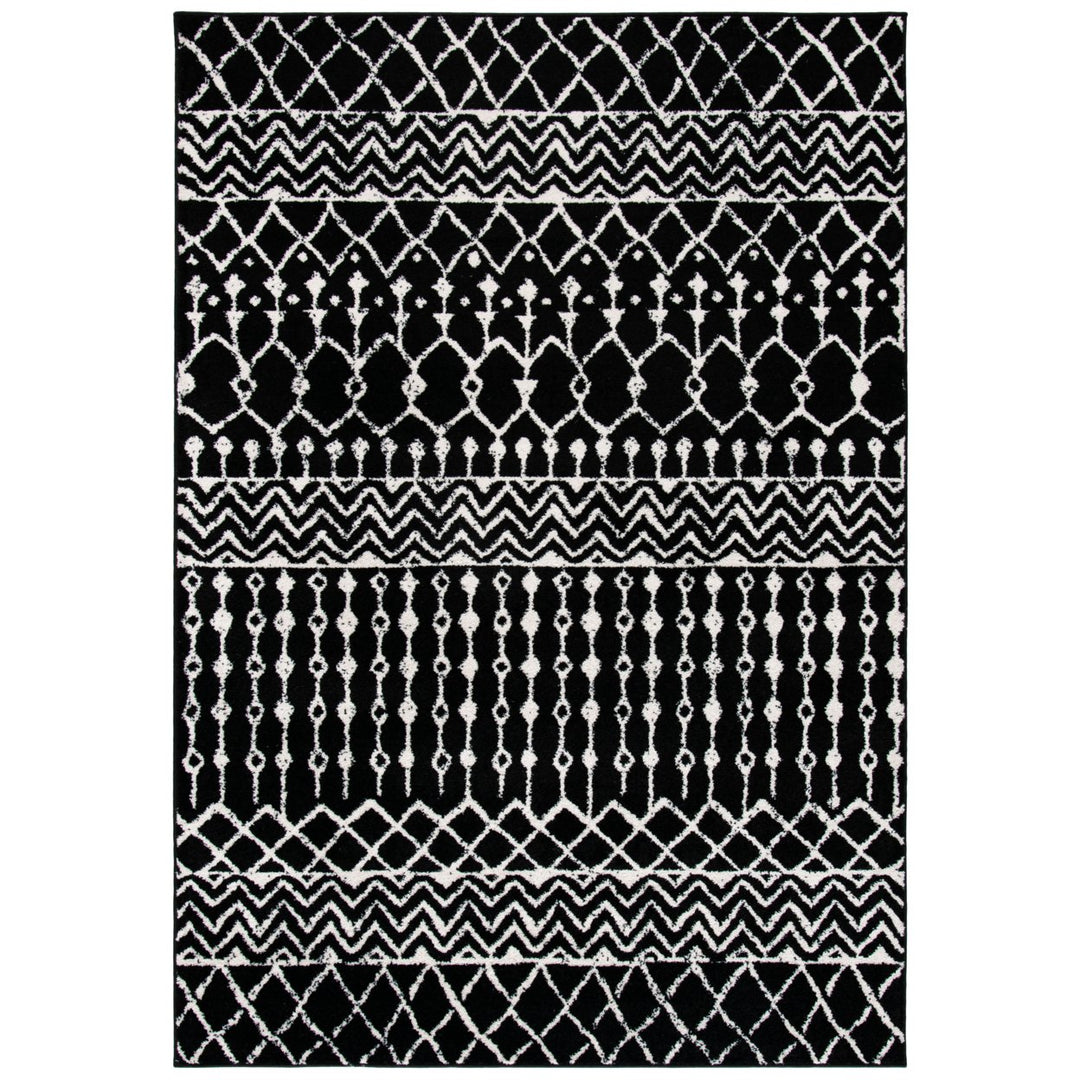 SAFAVIEH Tulum Collection TUL270Z Black / Ivory Rug Image 1