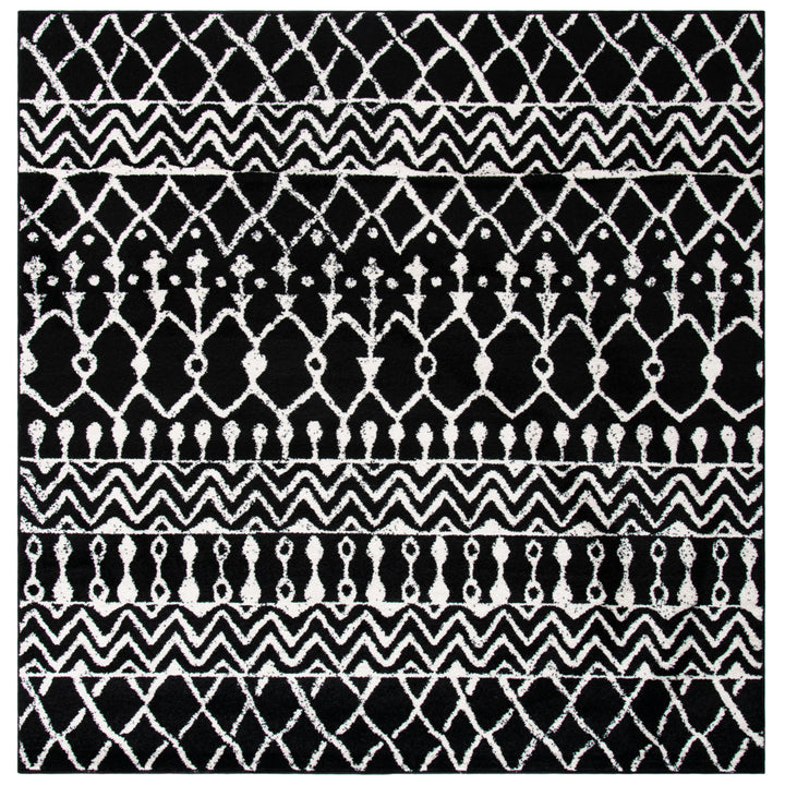 SAFAVIEH Tulum Collection TUL270Z Black / Ivory Rug Image 11