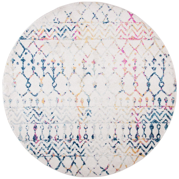 SAFAVIEH Tulum Collection TUL270C Ivory / Blue Rug Image 1