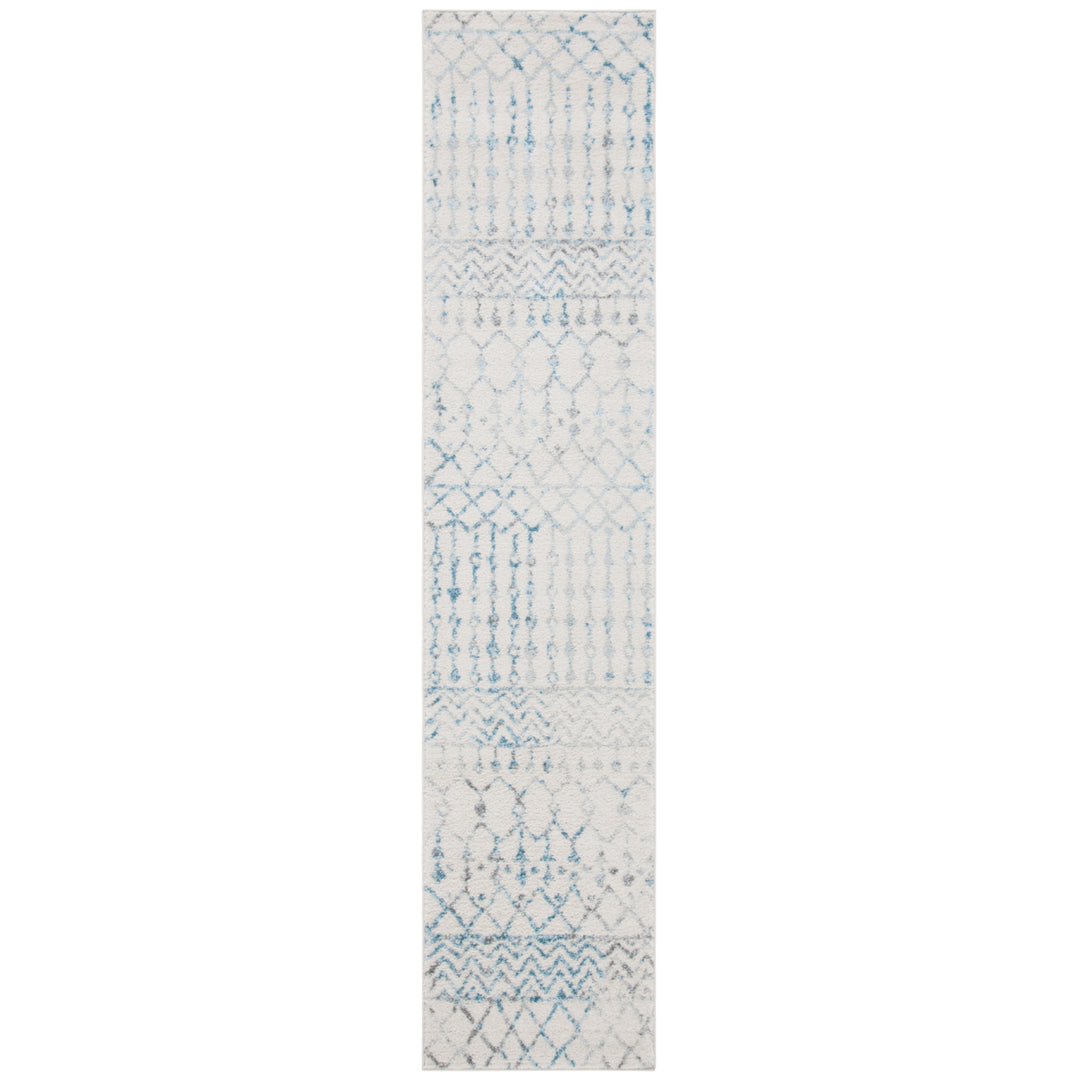 SAFAVIEH Tulum Collection TUL270B Ivory / Turquoise Rug Image 5