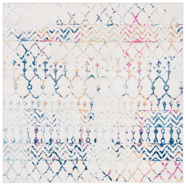 SAFAVIEH Tulum Collection TUL270C Ivory / Blue Rug Image 6