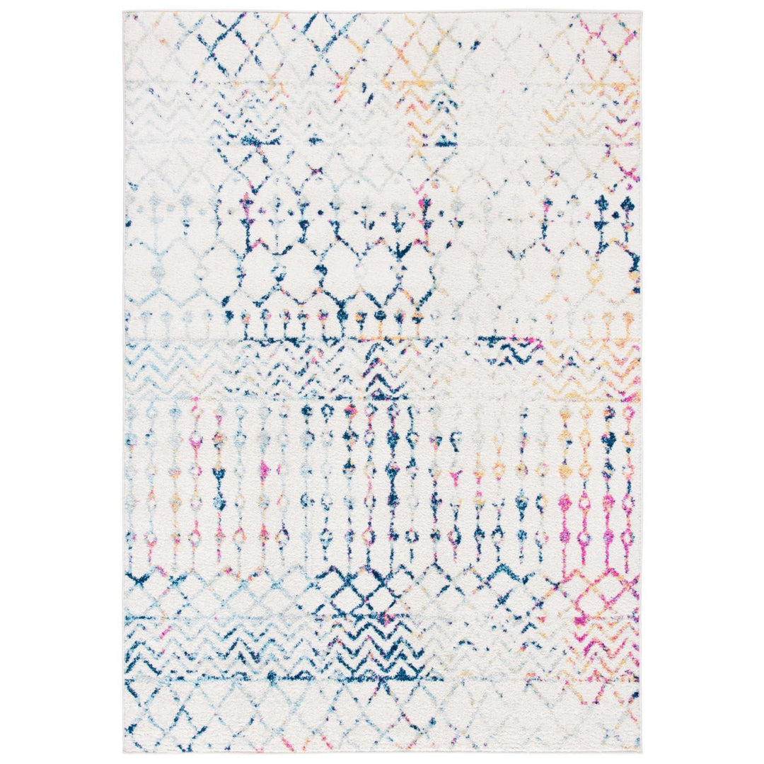 SAFAVIEH Tulum Collection TUL270C Ivory / Blue Rug Image 10