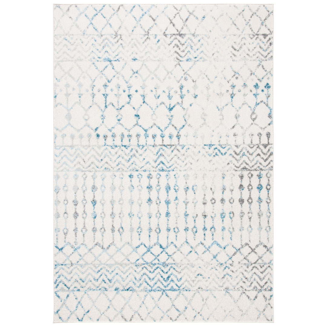 SAFAVIEH Tulum Collection TUL270B Ivory / Turquoise Rug Image 10