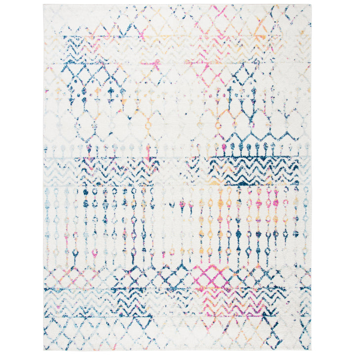 SAFAVIEH Tulum Collection TUL270C Ivory / Blue Rug Image 11