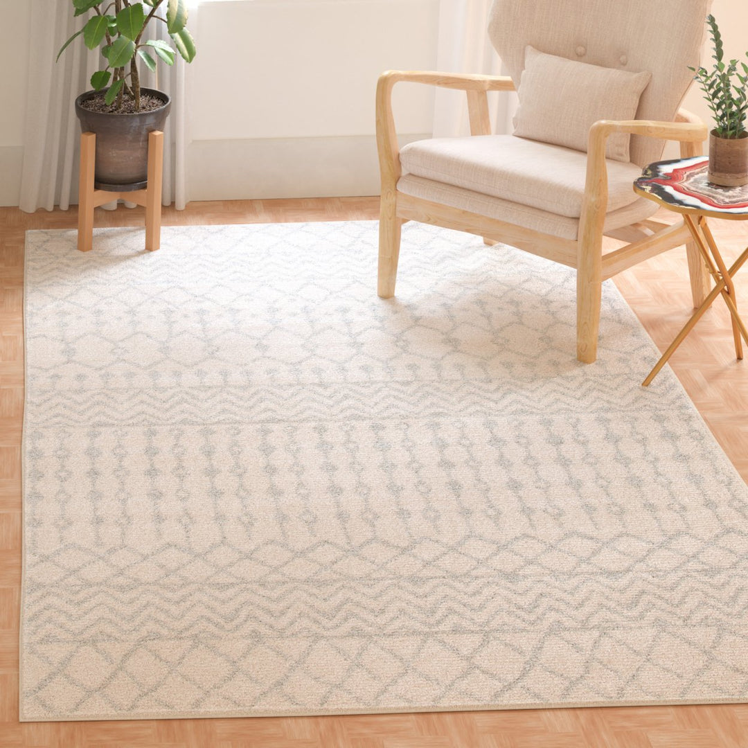 SAFAVIEH Tulum Collection TUL270D Ivory / Light Grey Rug Image 1