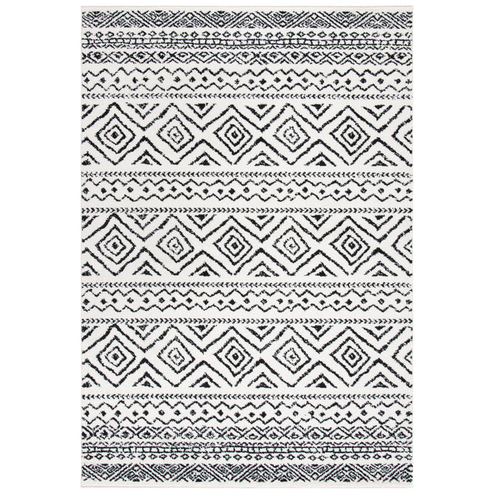 SAFAVIEH Tulum Collection TUL267D Ivory / Black Rug Image 1