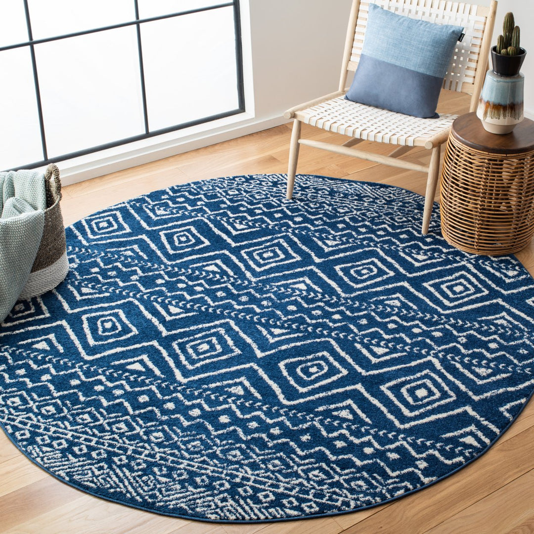 SAFAVIEH Tulum Collection TUL267N Navy / Ivory Rug Image 2