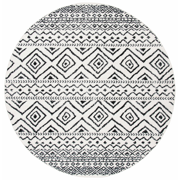 SAFAVIEH Tulum Collection TUL267D Ivory / Black Rug Image 3