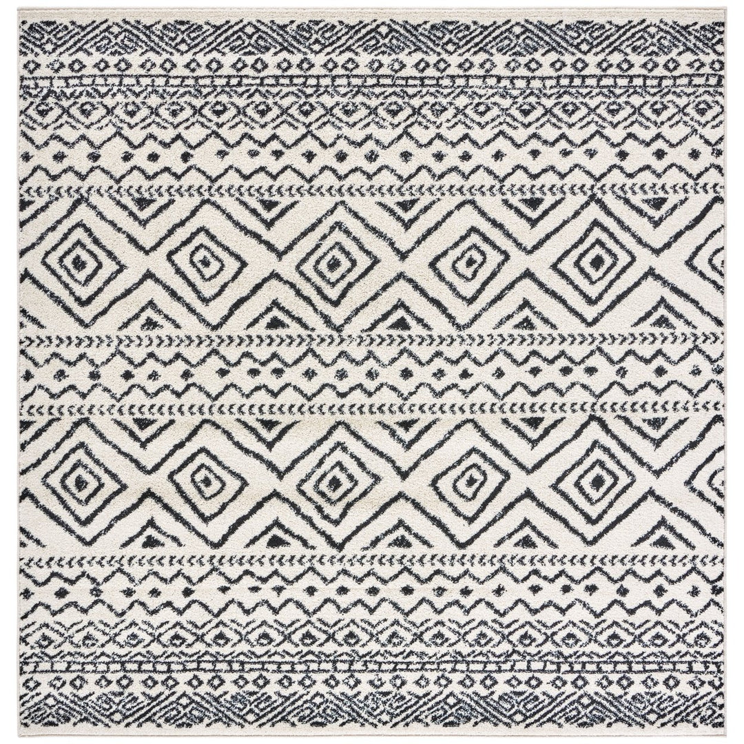 SAFAVIEH Tulum Collection TUL267D Ivory / Black Rug Image 1