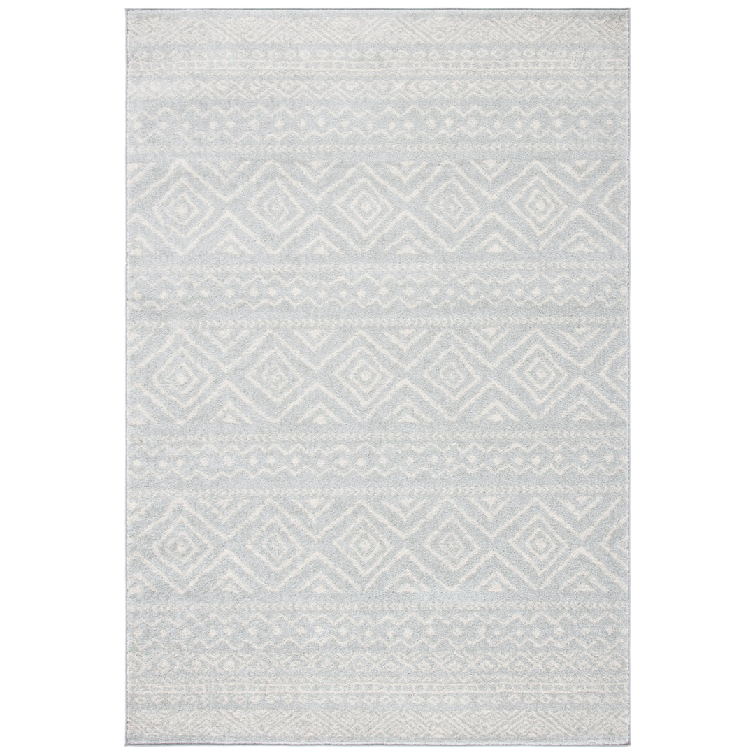 SAFAVIEH Tulum Collection TUL267F Light Grey / Ivory Rug Image 1