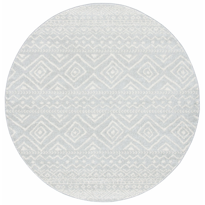 SAFAVIEH Tulum Collection TUL267F Light Grey / Ivory Rug Image 4