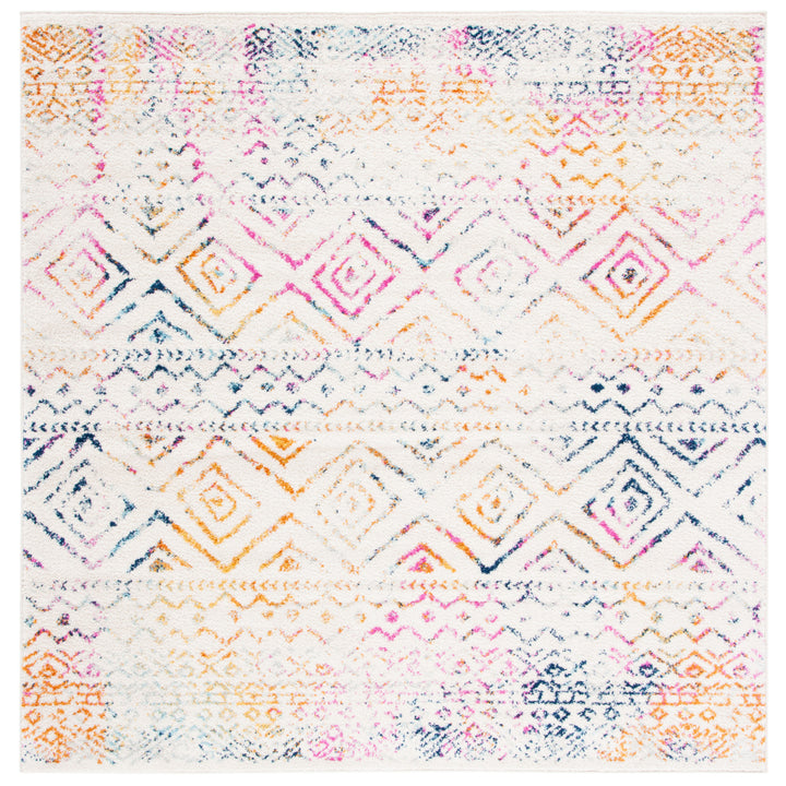 SAFAVIEH Tulum Collection TUL267E Ivory / Fuchsia Rug Image 6