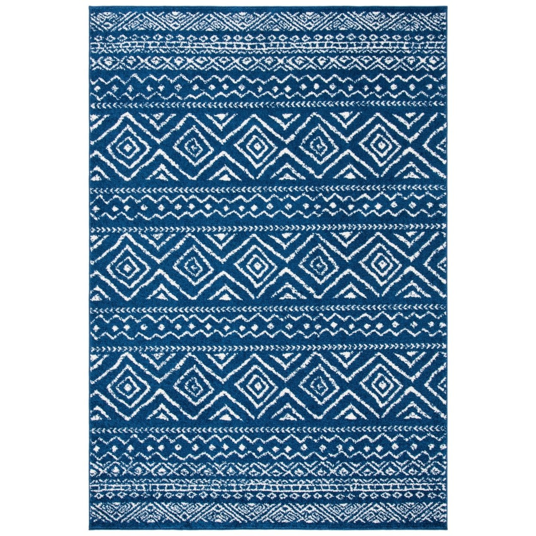 SAFAVIEH Tulum Collection TUL267N Navy / Ivory Rug Image 1