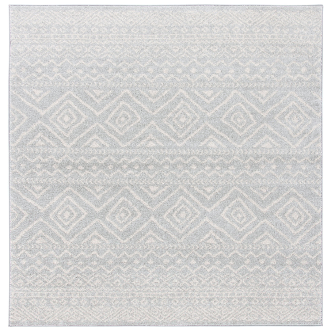 SAFAVIEH Tulum Collection TUL267F Light Grey / Ivory Rug Image 6