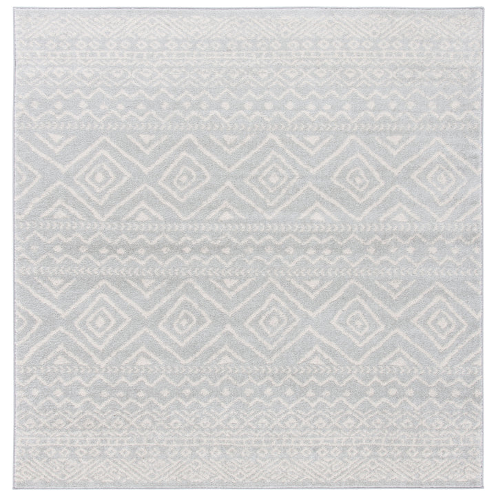 SAFAVIEH Tulum Collection TUL267F Light Grey / Ivory Rug Image 6