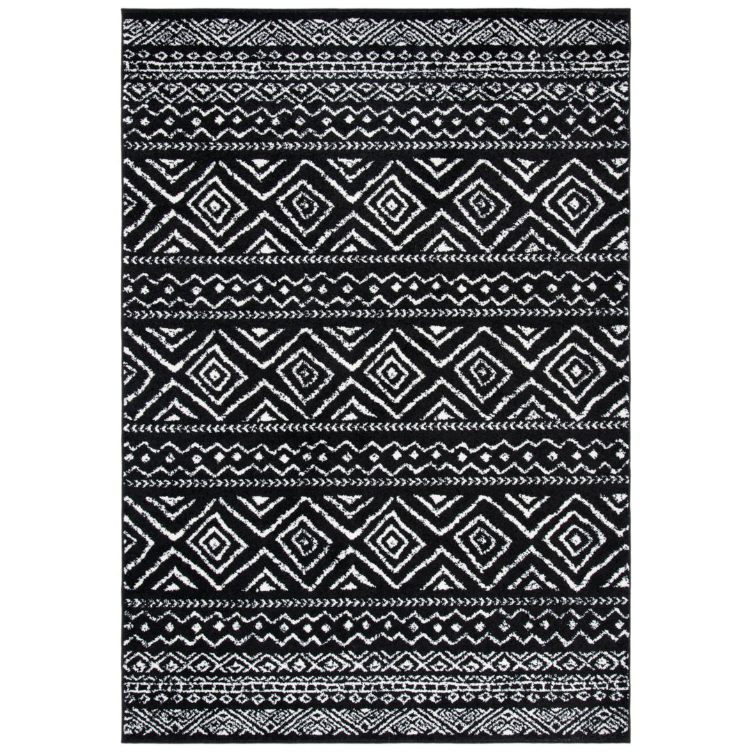 SAFAVIEH Tulum Collection TUL267Z Black / Ivory Rug Image 10