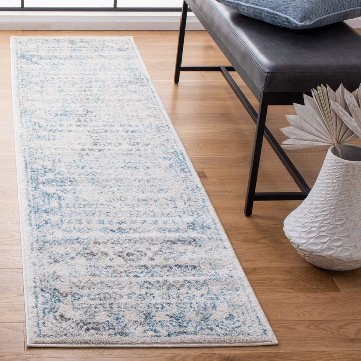 SAFAVIEH Tulum Collection TUL271B Ivory / Teal Rug Image 3