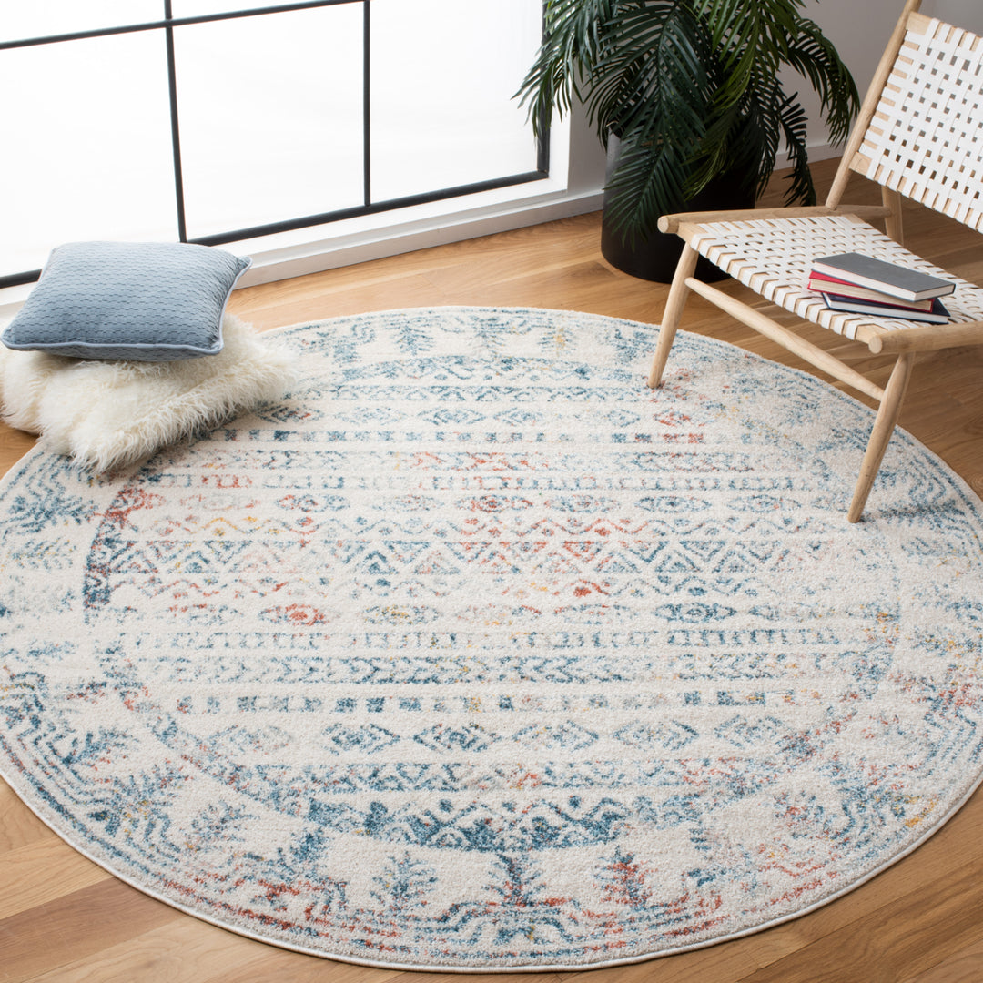 SAFAVIEH Tulum Collection TUL271C Ivory / Rust Rug Image 2