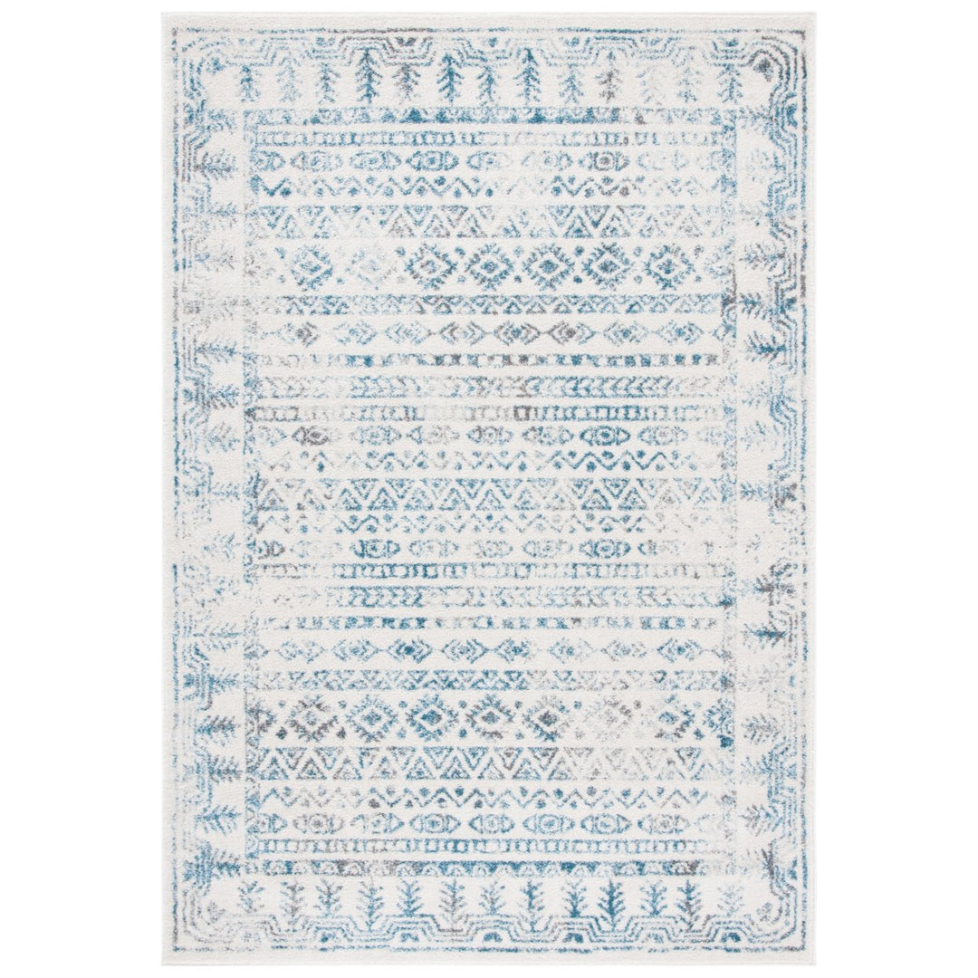 SAFAVIEH Tulum Collection TUL271B Ivory / Teal Rug Image 10