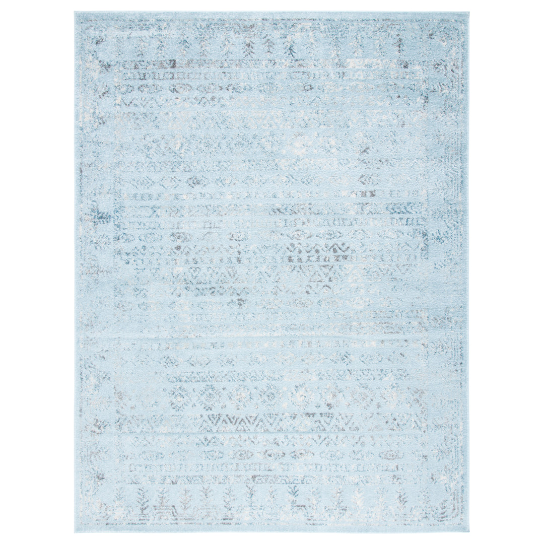 SAFAVIEH Tulum TUL271J Aqua Blue / Dark Grey Rug Image 1