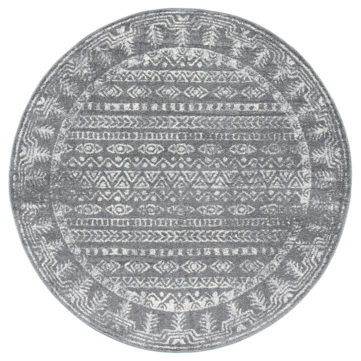 SAFAVIEH Tulum Collection TUL271F Dark Grey / Ivory Rug Image 4