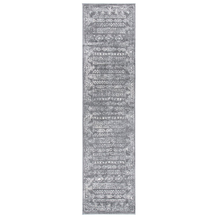 SAFAVIEH Tulum Collection TUL271F Dark Grey / Ivory Rug Image 1