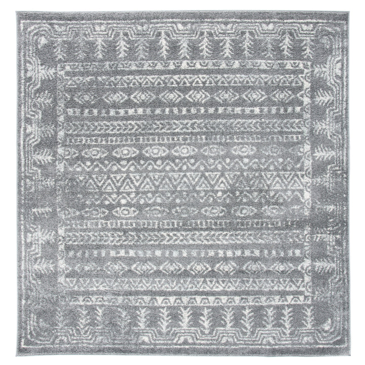 SAFAVIEH Tulum Collection TUL271F Dark Grey / Ivory Rug Image 6