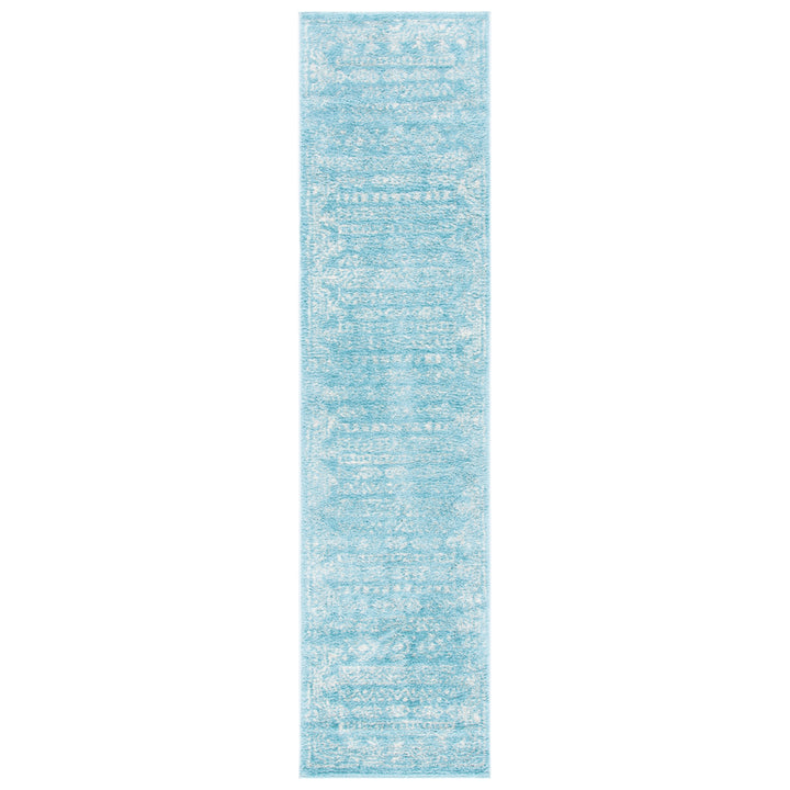 SAFAVIEH Tulum Collection TUL271K Aqua / Ivory Rug Image 5