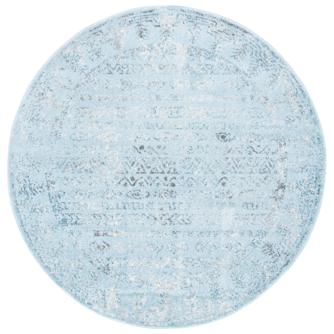 SAFAVIEH Tulum TUL271J Aqua Blue / Dark Grey Rug Image 4