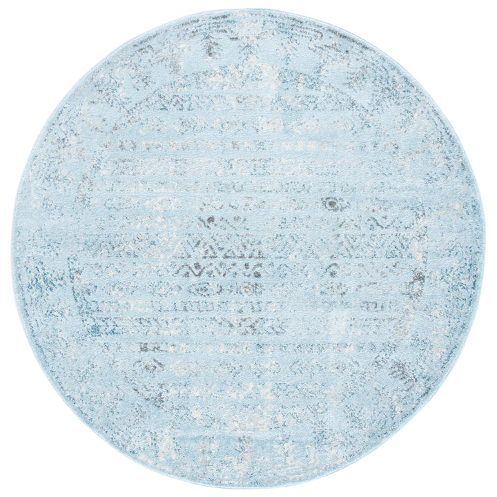 SAFAVIEH Tulum TUL271J Aqua Blue / Dark Grey Rug Image 4