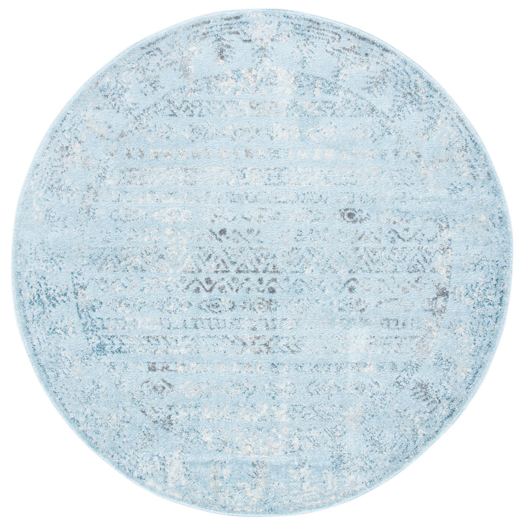 SAFAVIEH Tulum TUL271J Aqua Blue / Dark Grey Rug Image 1