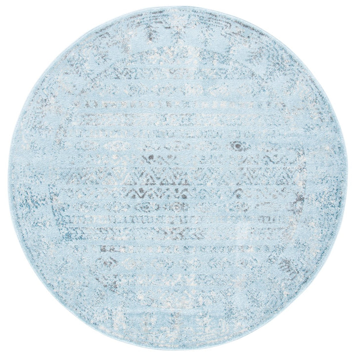 SAFAVIEH Tulum TUL271J Aqua Blue / Dark Grey Rug Image 1