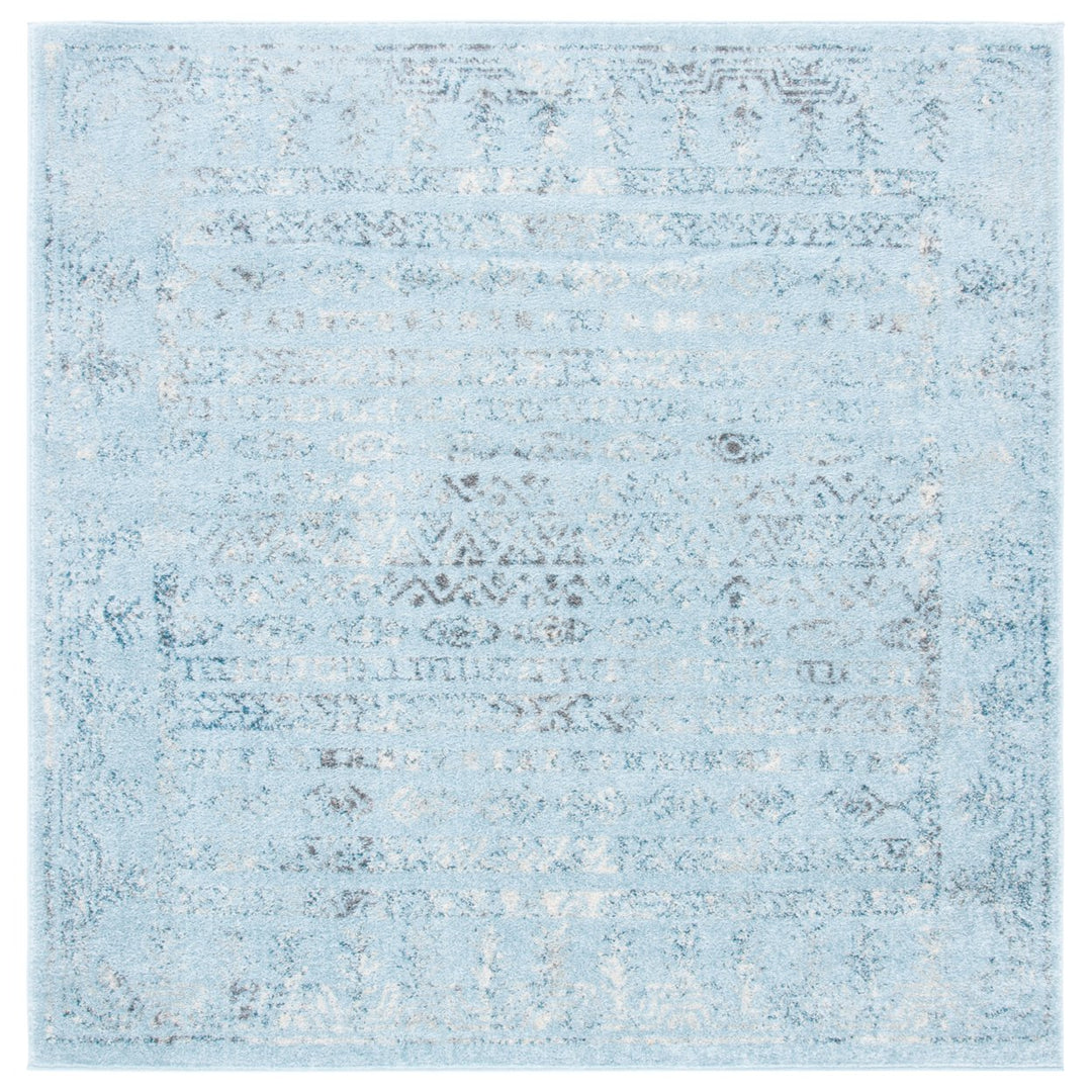 SAFAVIEH Tulum TUL271J Aqua Blue / Dark Grey Rug Image 1