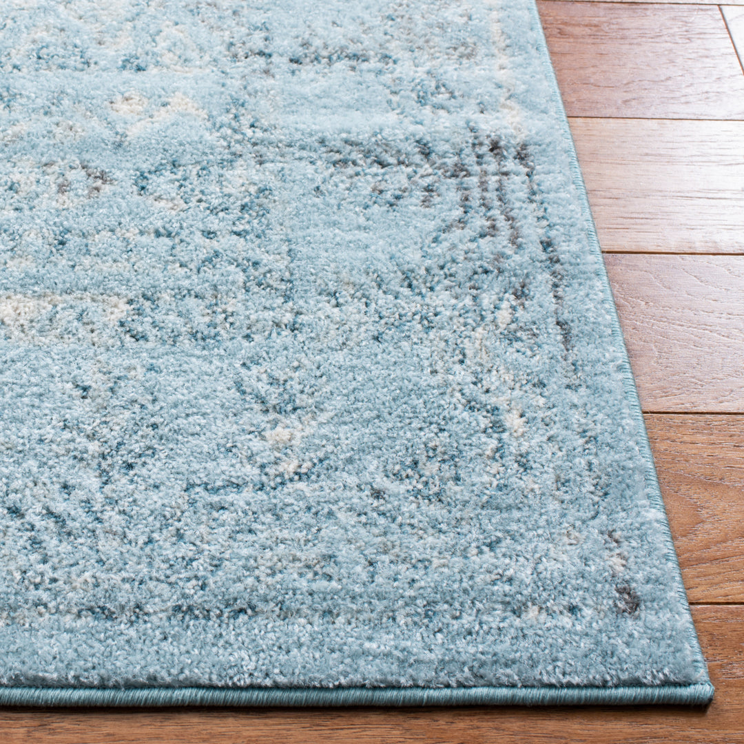 SAFAVIEH Tulum TUL271J Aqua Blue / Dark Grey Rug Image 7