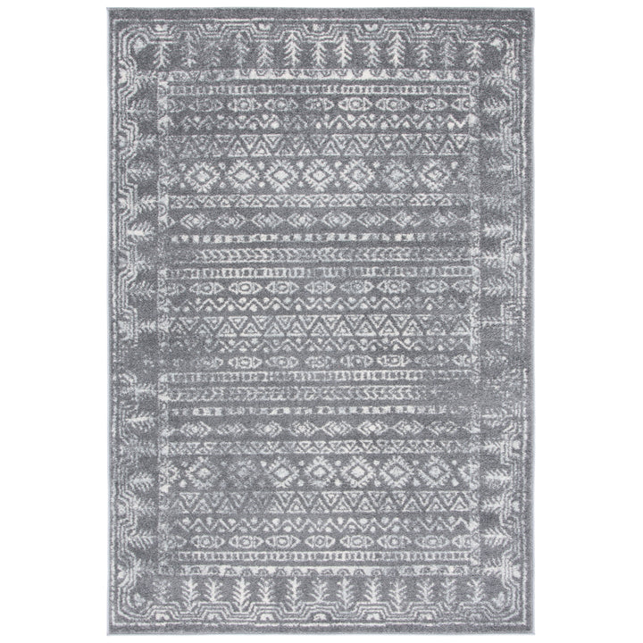 SAFAVIEH Tulum Collection TUL271F Dark Grey / Ivory Rug Image 10