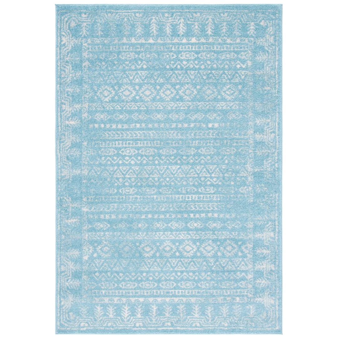 SAFAVIEH Tulum Collection TUL271K Aqua / Ivory Rug Image 10