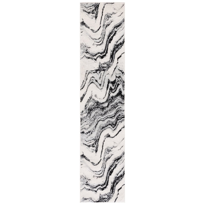 SAFAVIEH Tulum Collection TUL274A Ivory / Black Rug Image 1