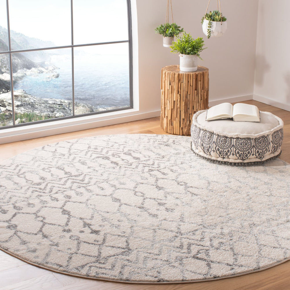 SAFAVIEH Tulum Collection TUL270A Ivory / Grey Rug Image 2