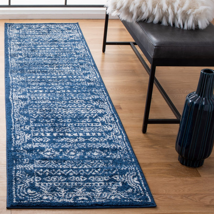 SAFAVIEH Tulum Collection TUL271N Navy / Grey Rug Image 3