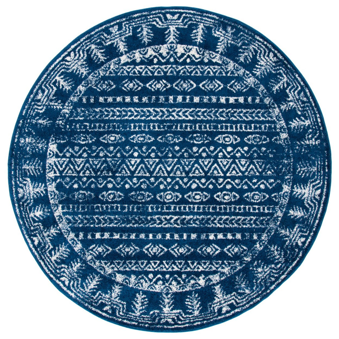 SAFAVIEH Tulum Collection TUL271N Navy / Grey Rug Image 1