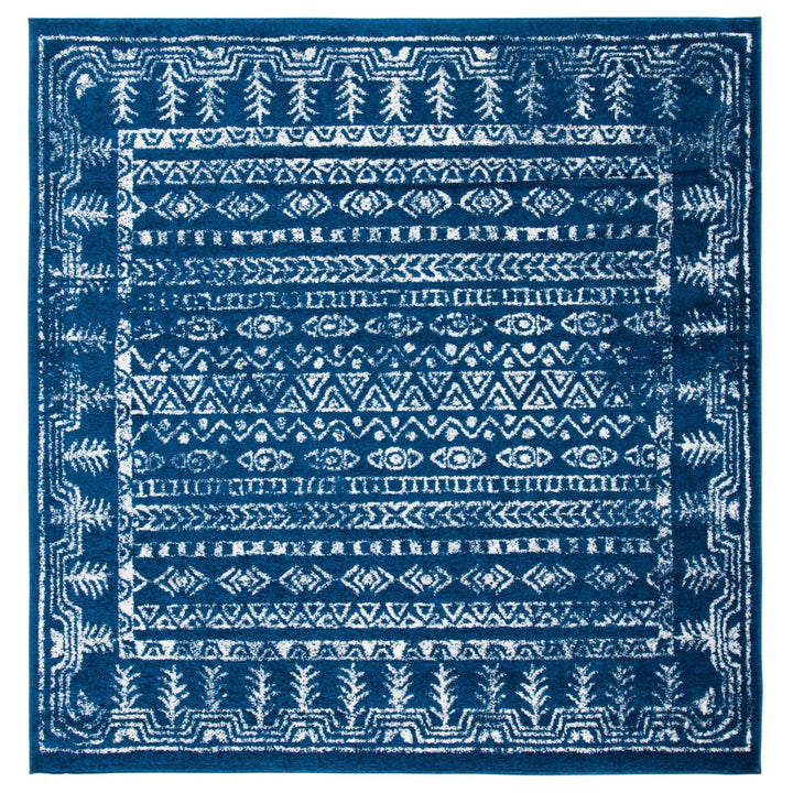 SAFAVIEH Tulum Collection TUL271N Navy / Grey Rug Image 1