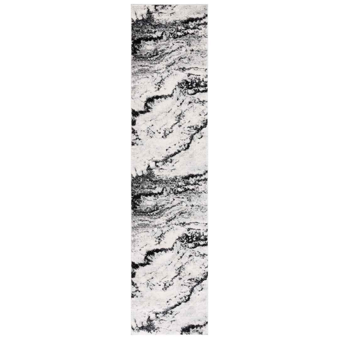 SAFAVIEH Tulum Collection TUL276A Ivory / Black Rug Image 1