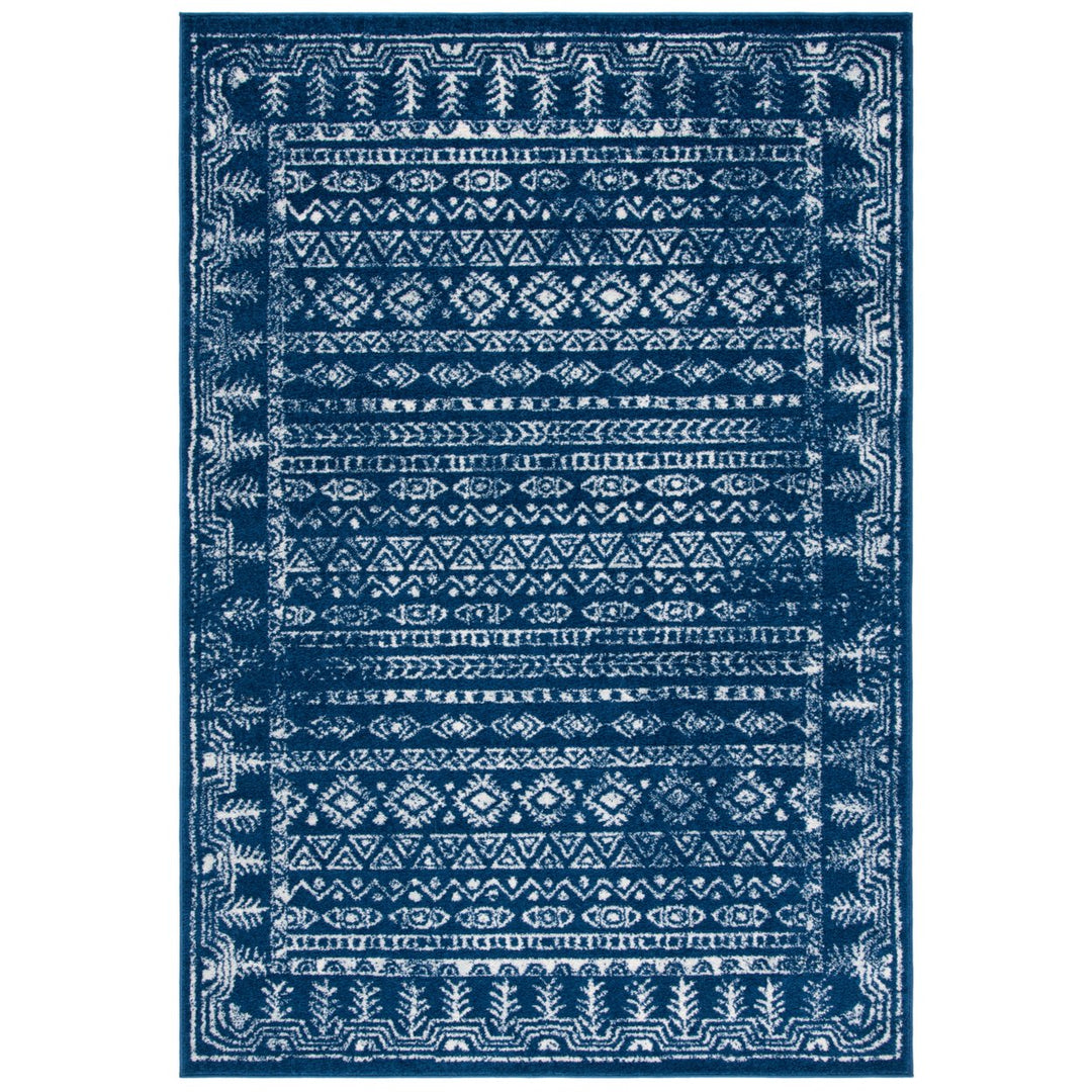 SAFAVIEH Tulum Collection TUL271N Navy / Grey Rug Image 1