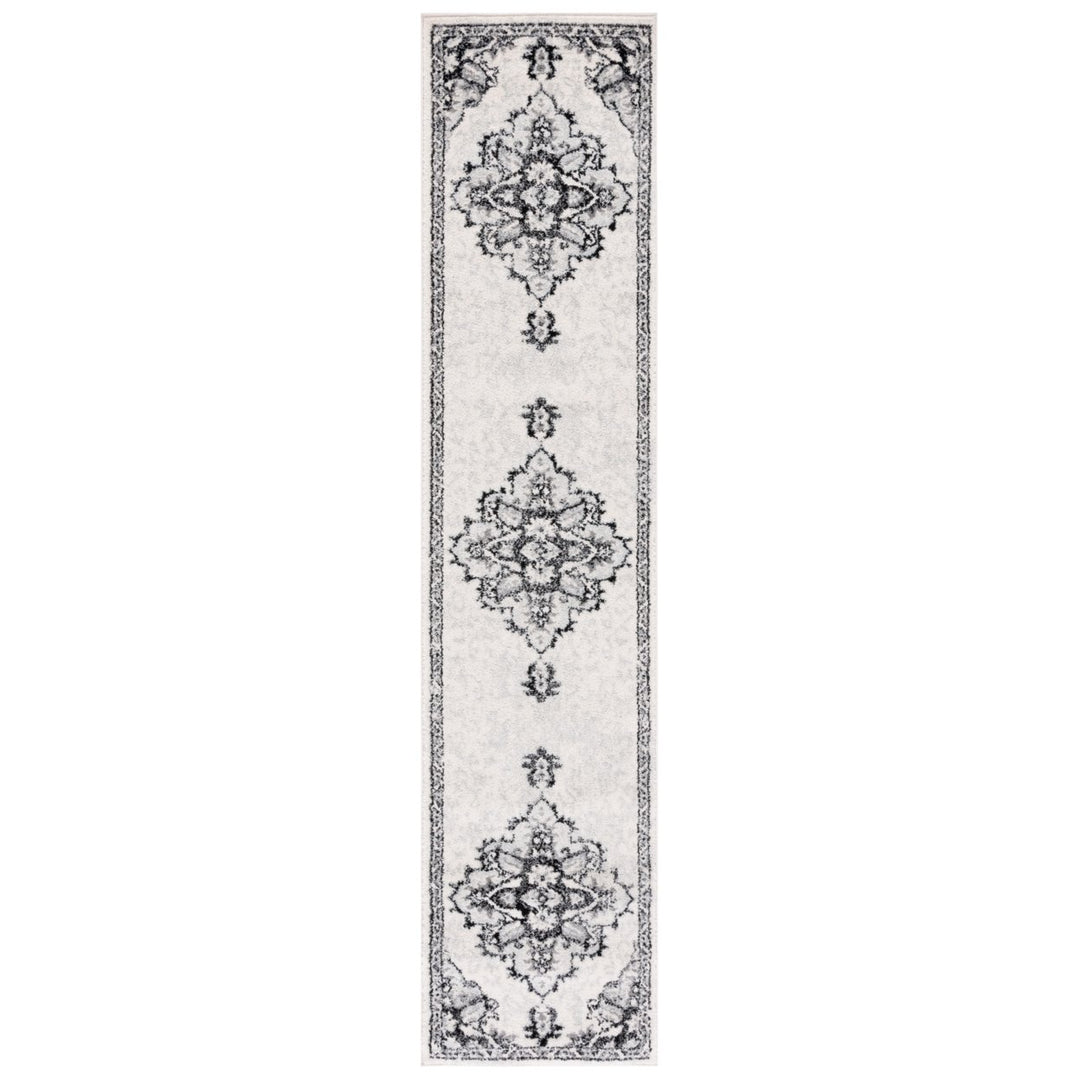 SAFAVIEH Tulum Collection TUL278A Ivory / Black Rug Image 1