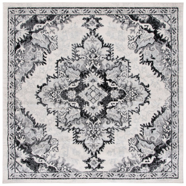 SAFAVIEH Tulum Collection TUL278A Ivory / Black Rug Image 1