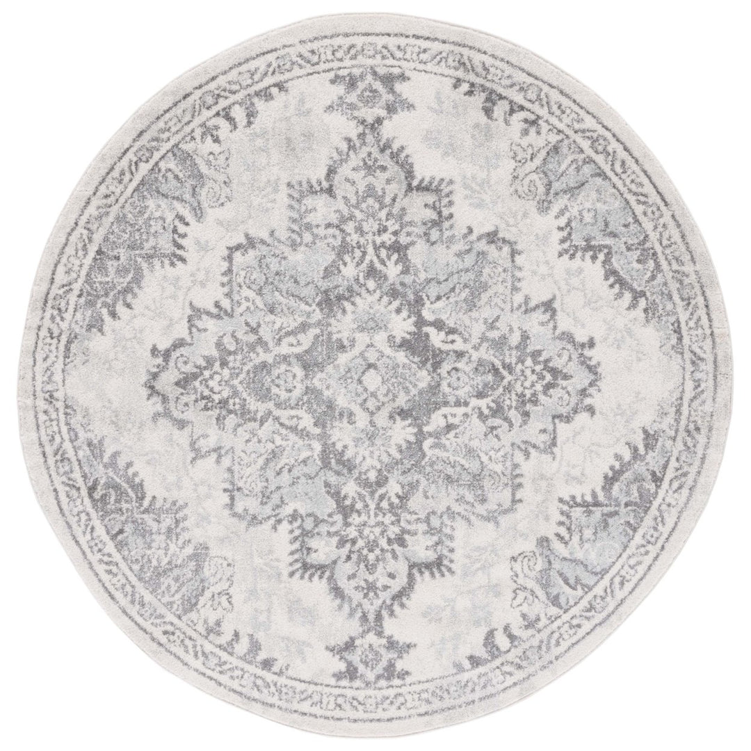 SAFAVIEH Tulum Collection TUL278C Ivory / Grey Rug Image 1