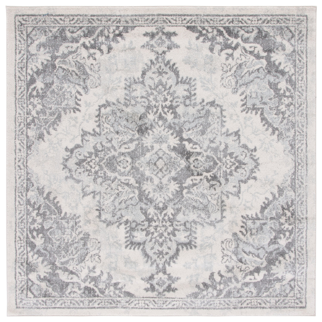 SAFAVIEH Tulum Collection TUL278C Ivory / Grey Rug Image 6