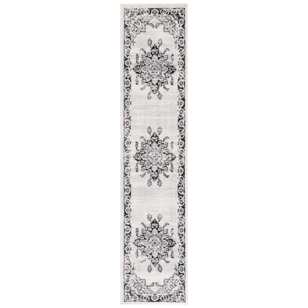 SAFAVIEH Tulum Collection TUL279A Ivory / Black Rug Image 1