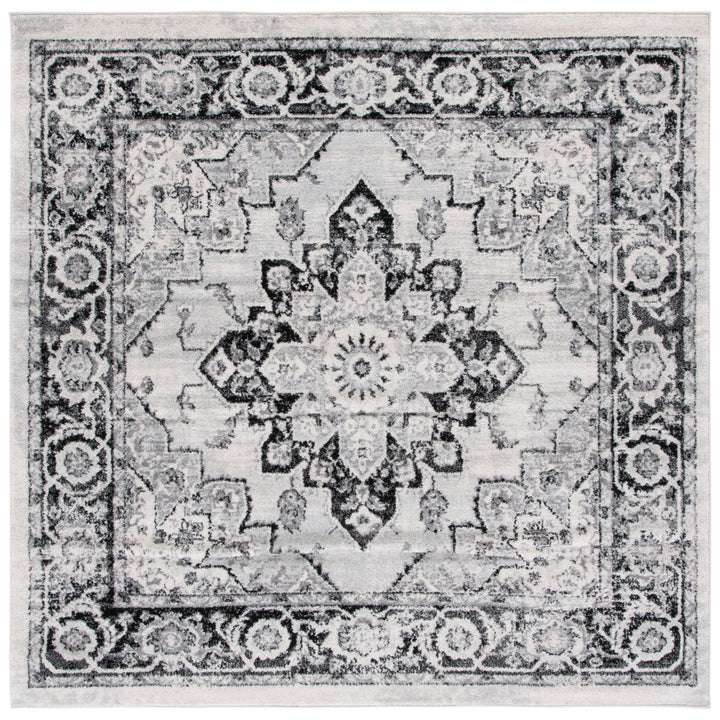 SAFAVIEH Tulum Collection TUL279A Ivory / Black Rug Image 1